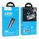 АЗП HOCO Z60 Bloom dual port (1xUSB, 1xType-C, PD30W+QC3.0) multi-protocol black 10012270 фото 1
