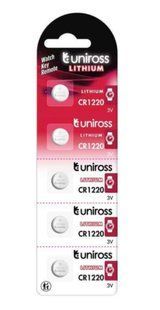 Батарейки літієві Uniross CR1220, 3V (5/100) BL