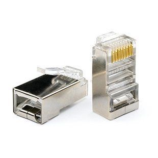 Конектор RJ45 8p8c FTP, 100шт. (пакет) экранированные (10698)