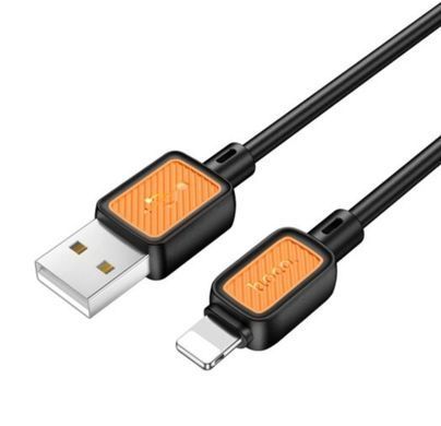 Кабель Lightning HOCO X108 Benefit silicone charging Data 2.4А, 1m. Black