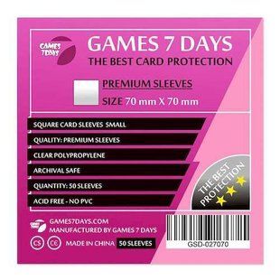 Протектори 70*70 Games 7 Days Premium Square 90 микрон (50шт.)