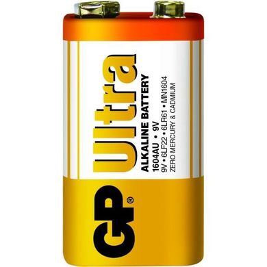 Батарейки GP 1604AU-S1 Ultra alkaline 6LF22, крона, 9V, 10/100
