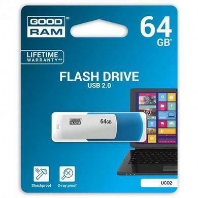 Накопичувач GoodRAM Colour Mix 64GB USB 2.0 Blue/White (UCO2-0640MXR11)