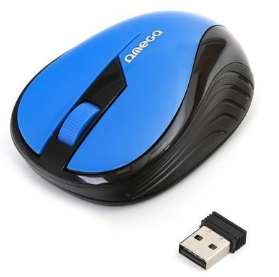 Миша бездротова OMEGA OM-415 optical blue-black USB, 1000dpi