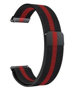 Ремінець Milanese Loop 22mm. Black-Red