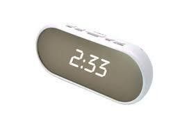 Годинник мережевий 712Y-6, білі, дзеркальні, USB