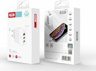 МЗП XO L58 Triple (QC3.0, 3xUSB, 3A, 30W) white