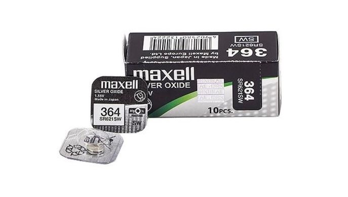 Батарейки для годинників Maxell SR621SW-B1 (364) 1x10 (Japan)