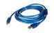 Кабель для принтера RITAR USB 2.0 AM/BM, 1ferite 5m. прозорий Blue ( 17023 )