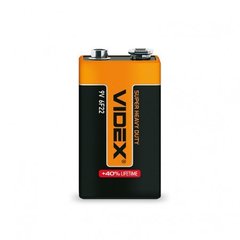 Батарейки Videx 6F22, 9V крона (1/24)
