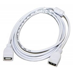 Кабель Atcom USB 2.0 AF/AF (мама-мама), 1.8m. білий (15647)