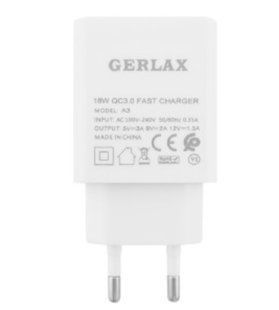 МЗП Gerlax A3S 3A 18W QC 3.0 1USB White тех. пак.(19029)