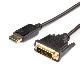 Кабель Atcom DisplayPort-DVI, (2 ferite, DVI-D) пакет, 1.8m., 1080P, чорний (9504)