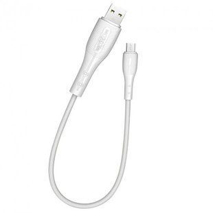 Кабель microUSB Moxom MX-CB80, 2.4A, 30см., white