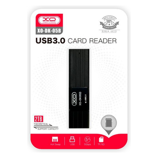 Кардридер XO DK05B (USB 3.0/2 in1) (black)
