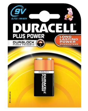 Батарейки Duracell 6LR61, 9V (2/20) BL