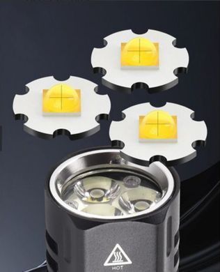 Ліхтар ручний 536 3LED, 1х16340, індик. зар., магніт, ЗУ Type-C