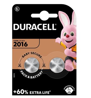Батарейки літієві Duracell CR2016, 3V (2/20) BL