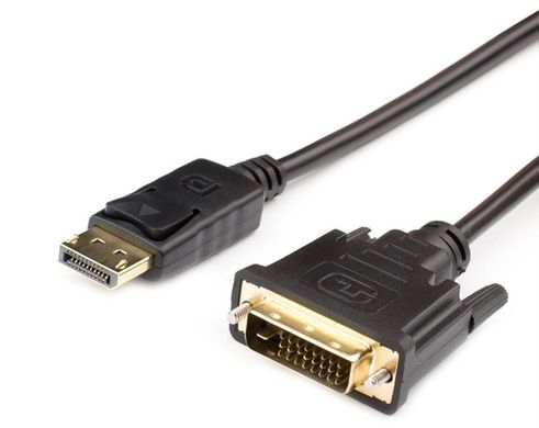 Кабель Atcom DisplayPort-DVI, (2 ferite, DVI-D) пакет, 1.8m., 1080P, чорний (9504)