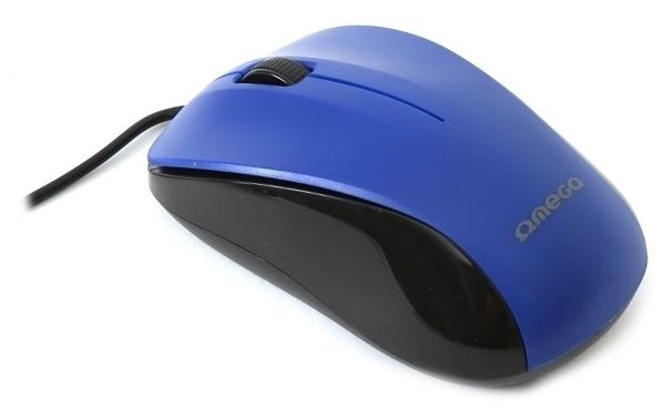 Миша дротова OMEGA OM-412 optical blue USB, 1000dpi