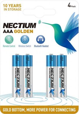 Батарейки Nectium Gold Botton LR03, AAA (4/80) BL
