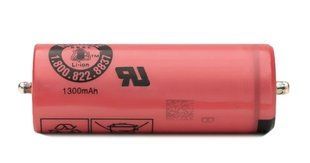 Акумулятор 18500 Sanyo UR18500Y Li-Ion 2pins, 1300mAh, 3.7-4.2V, red (для бритв)