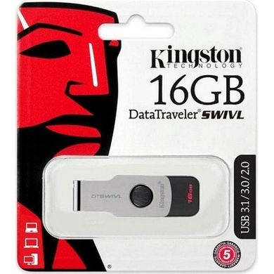 Накопичувач Kingston DataTraveler Swivl 16GB USB 3.0 Metal Color (DTSWIVL/16GB)