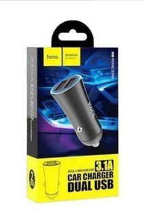 АЗП HOCO Z30A Easy Route LED (2xUSB, 3.1A) black