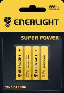 Батарейки Enerlight Super Power R03, AAA (4/48/576) BL