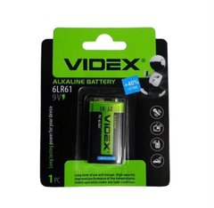 Батарейки Videx 6LR61, 9V крона (1/12) BL