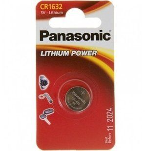 Батарейки літієві Panasonic CR 1632 BL1