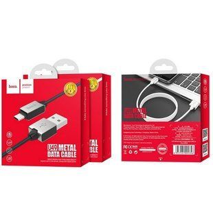 Кабель microUSB HOCO U49 Refined Metal, 1.2m., black