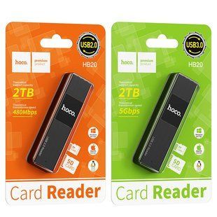 Кардрідер HOCO HB20 Mindful 2-в-1 USB3.0 Black