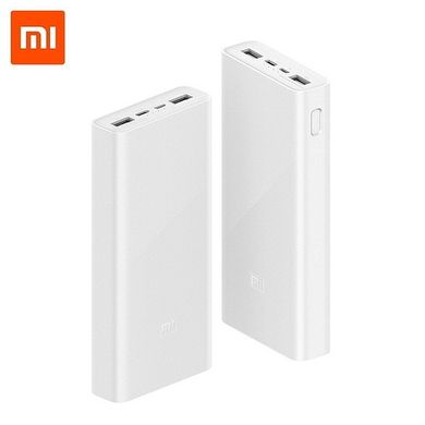 УМБ Power Bank Xiaomi Mi Power 3, 2xUSB, 20000mAh, 18W, QC2.0 white (PLM18ZM) (VXN4258CN)
