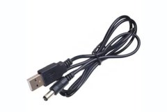 Кабель живлення USB - 5.5/2.1mm (тато - тато), 0.7m. (роутер, термінал, світл. стрічка) (09644)