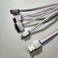 Кабель 4 в 1 USB-microUSB/iPhone 4/5-8, Note 3