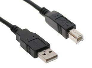 Кабель Atcom USB 2.0 AM/BM, 1 ferite, для принтера, 0.8m. білий (6152)