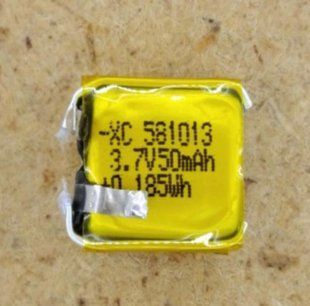 Акумулятор літій-полімерний 581013, 50mAh, 3.7V