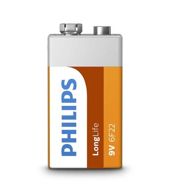 Батарейки Philips 6F22, 9V крона (1/10)