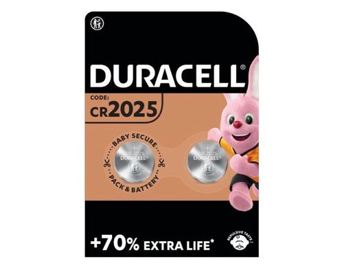Батарейки літієві Duracell CR2025, 3V (2/20) BL