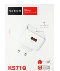 МЗП Koni Strong KS71Q (1xUSB, QC3.0, 3A) white