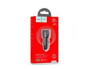 АЗП HOCO NZ3 Clear Way, (2xType-C, QC/PD3.0, 3A, 40W) black