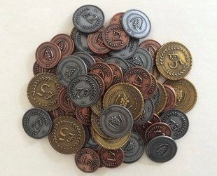 Металеві монети для гри Виноробство (Viticulture Metal Lira Coins)