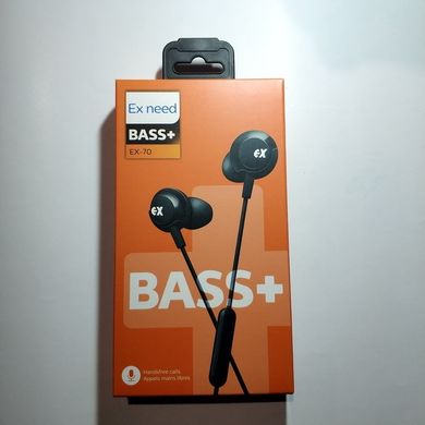 Гарнітура з мікрофоном BASS EX-70 black (асорті)