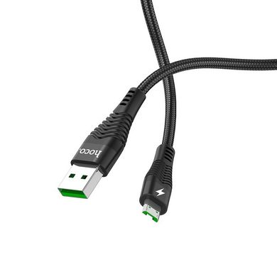 Кабель microUSB HOCO U53 Flash for OPPO VooC, 1.2m., 4A, black