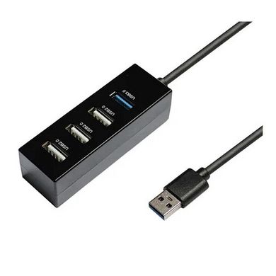 Концентратор USB-HUB (4 в 1), 4xUSB, black