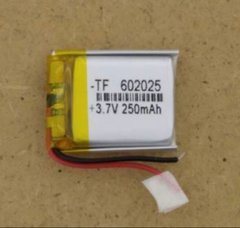 Акумулятор літій-полімерний 602025, 250mAh, 3.7V