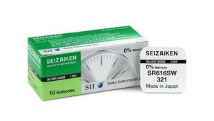 Батарейки для годинників Seiko SR616SW-B1 (321) 1x10