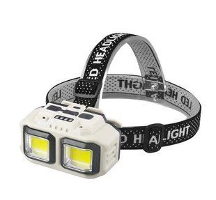 Ліхтар на голову HX-816S-2COB (white+red), Датчик руху, ЗП Type-C 1x18650,
