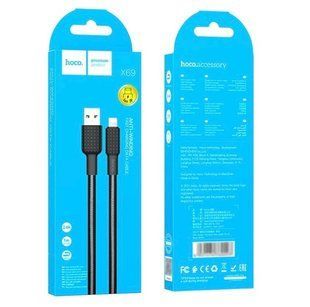 Кабель Lightning HOCO X69 Jaeger charging, 2.4A, 1m. black